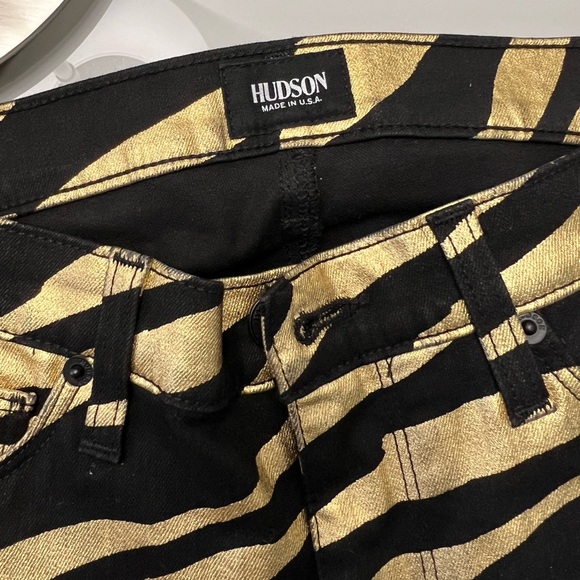 Metallic Zebra Print Jeans from Revolve (Hudson) - Picture 5 of 14